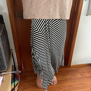 Chico's Black and White Asymmetrical Skirt